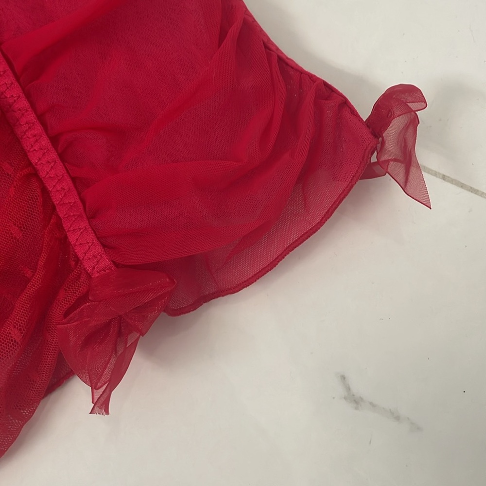 Victoria’s Secret negligee size 34C Sexy Little Things red nighty lingerie - Picture 4 of 7